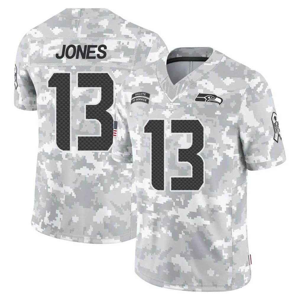 Tuec S.Seahawks #13 Ernest Jones IV Player Arctic Camo Limited Salute To Service Home Game Stitched Jerseys