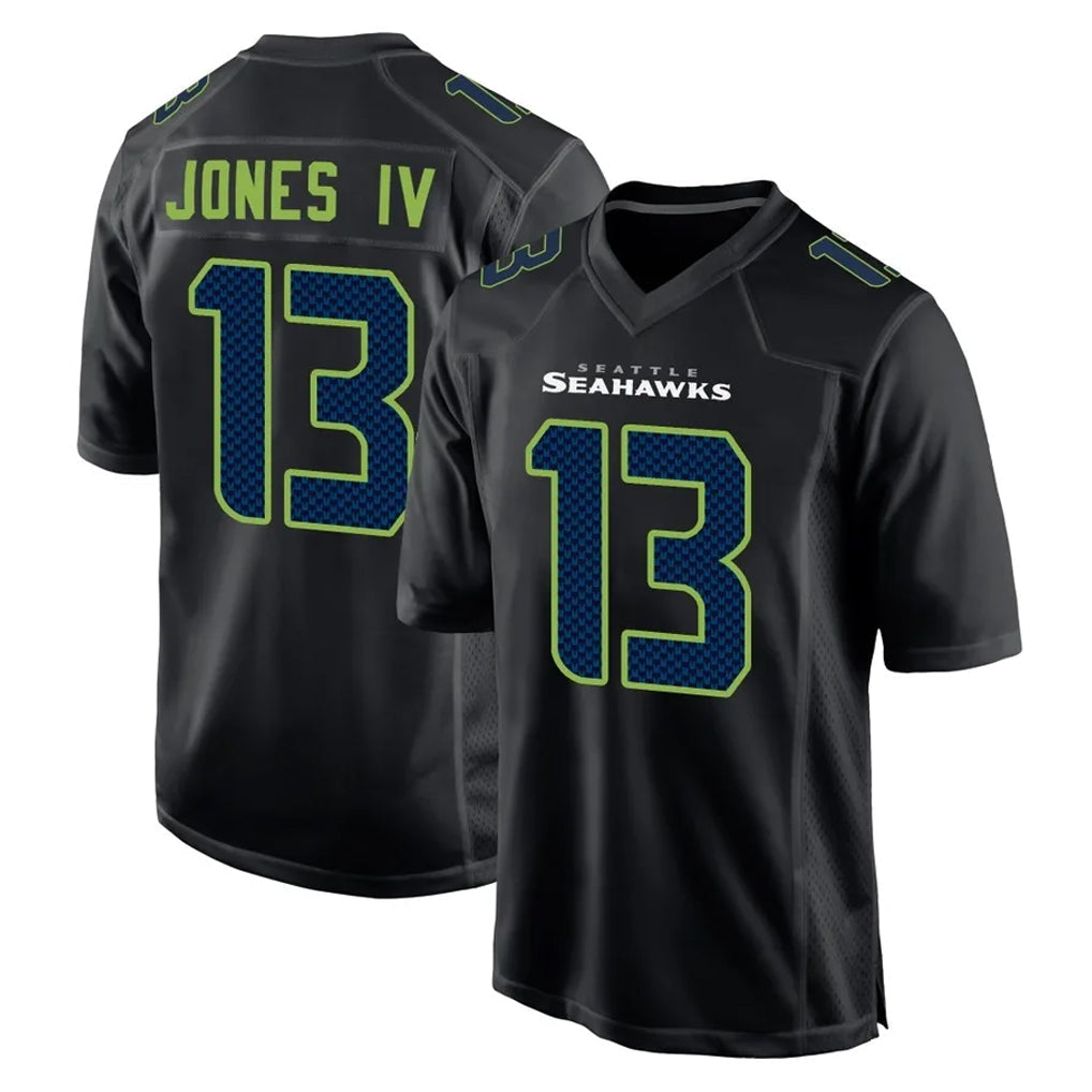 Tuec S.Seahawks #13 Ernest Jones IV Player Black Limited Fashion Home Game Stitched Jerseys