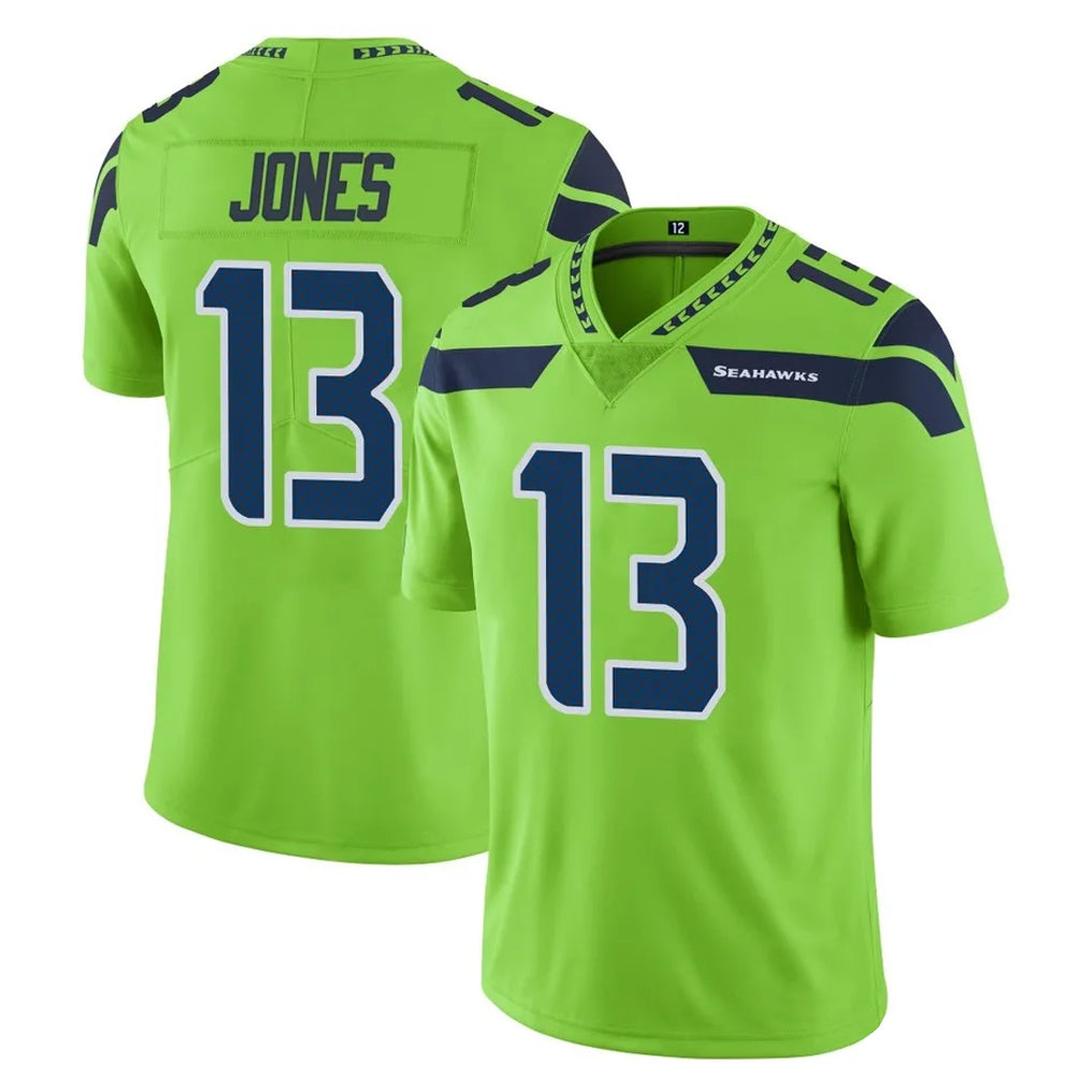 Tuec S.Seahawks #13 Ernest Jones IV Player Green Limited Color Rush Home Game Stitched Jerseys