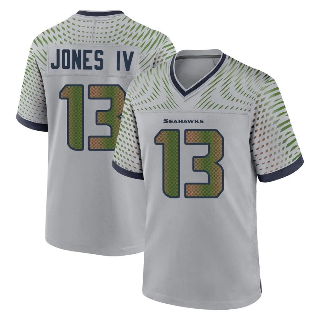 Tuec S.Seahawks #13 Ernest Jones IV Player Grey 2025 Rivalries Collection Home Game Stitched Jerseys