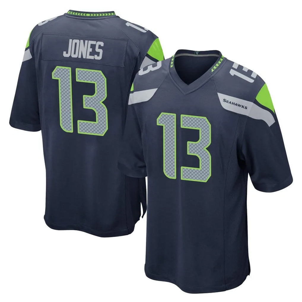 Tuec S.Seahawks #13 Ernest Jones IV Player Navy Home Game Stitched Jerseys