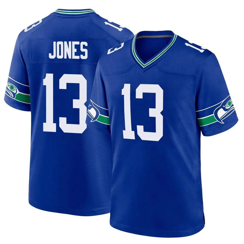 Tuec S.Seahawks #13 Ernest Jones IV Player Royal Throwback Home Game Stitched Jerseys