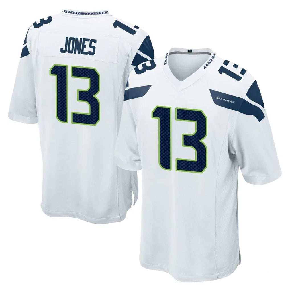 Tuec S.Seahawks #13 Ernest Jones IV Player White Home Game Stitched Jerseys