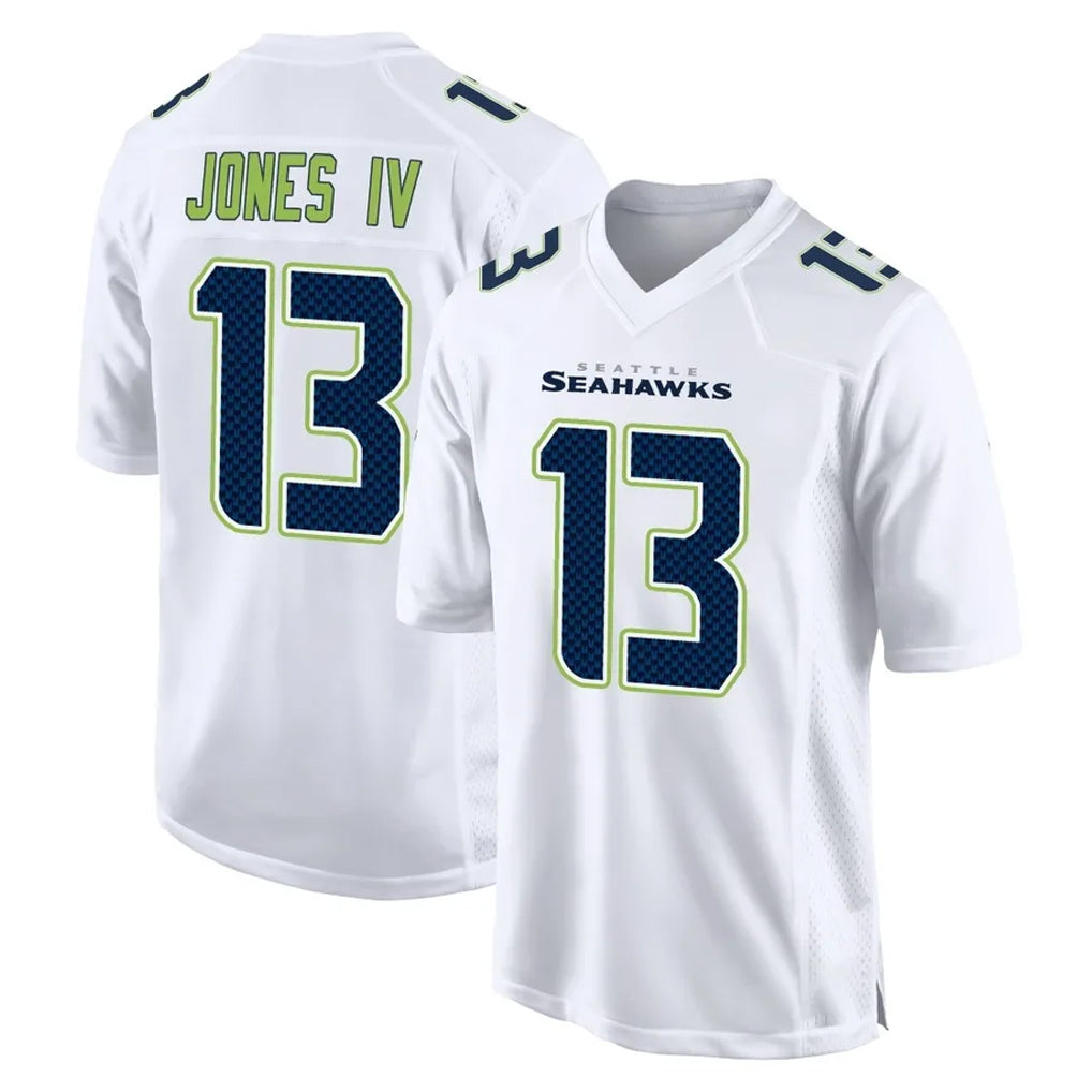 Tuec S.Seahawks #13 Ernest Jones IV Player White Tundra Fashion Home Game Stitched Jerseys