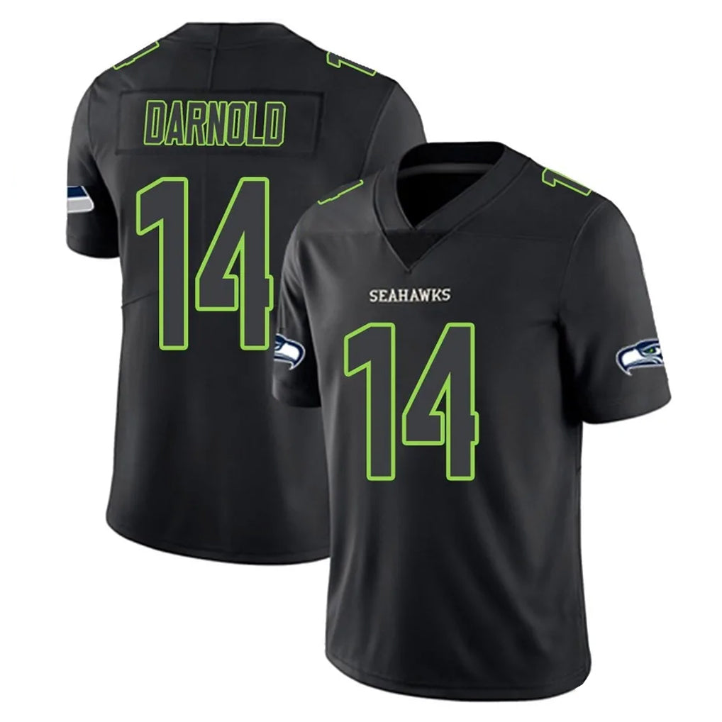 Tuec S.Seahawks #14 Sam Darnold Player Black Impact Limited Home Game Stitched Jerseys