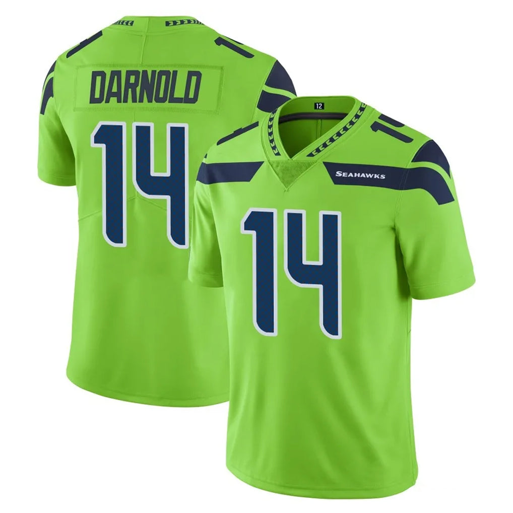 Tuec S.Seahawks #14 Sam Darnold Player Green Limited Color Rush Home Game Stitched Jerseys