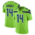 Tuec S.Seahawks #14 Sam Darnold Player Green Limited Color Rush Home Game Stitched Jerseys
