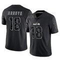 Tuec S.Seahawks #18 Elijah Arroyo Player Black Limited Reflective Home Game Stitched Jerseys