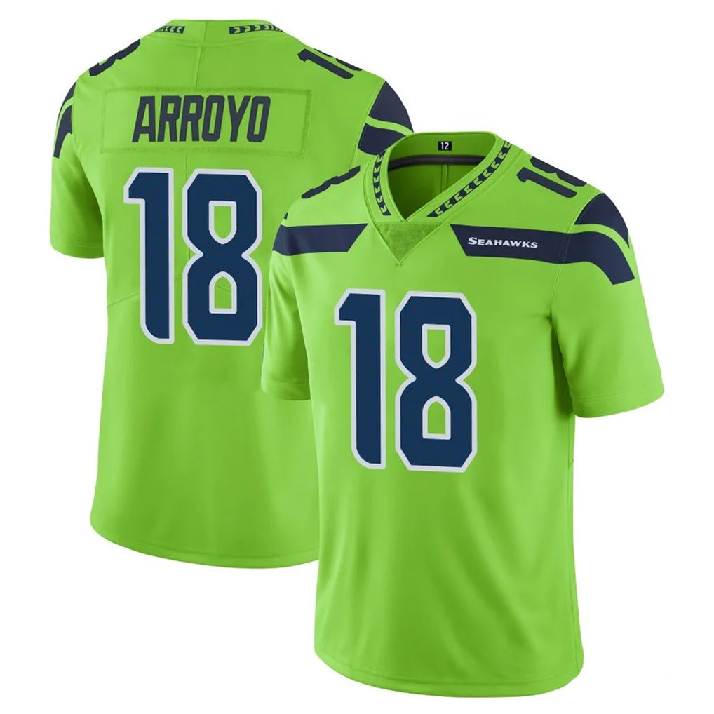 Tuec S.Seahawks #18 Elijah Arroyo Player Green Limited Color Rush Home Game Stitched Jerseys