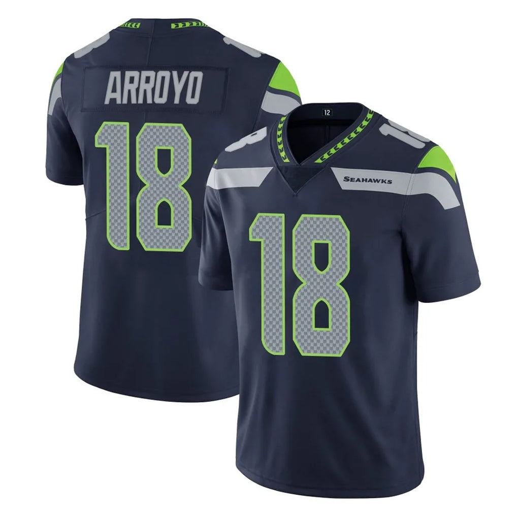 Tuec S.Seahawks #18 Elijah Arroyo Player Navy Limited Vapor Untouchable Home Game Stitched Jerseys