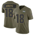 Tuec S.Seahawks #18 Elijah Arroyo Player Olive 2025 Salute To Service Limited Home Game Stitched Jerseys
