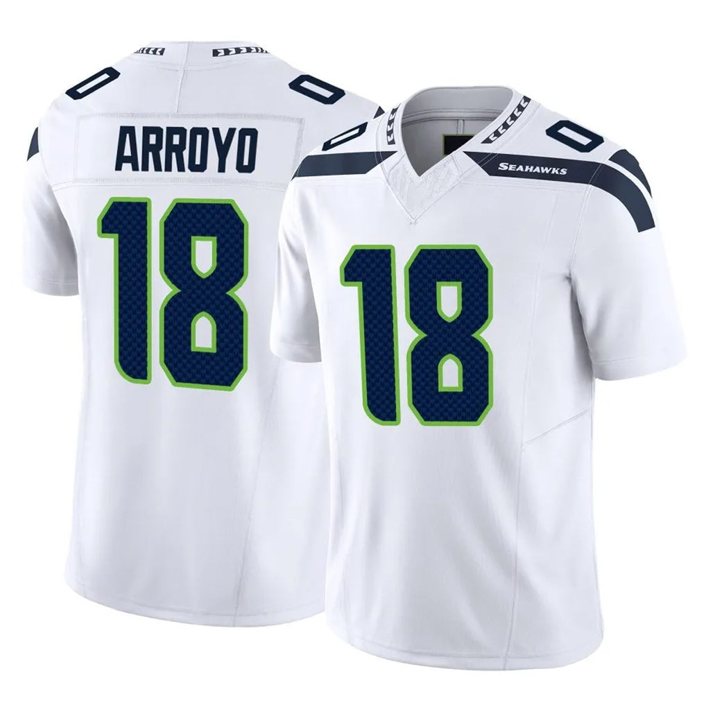 Tuec S.Seahawks #18 Elijah Arroyo Player White Limited Vapor F.U.S.E. Home Game Stitched Jerseys