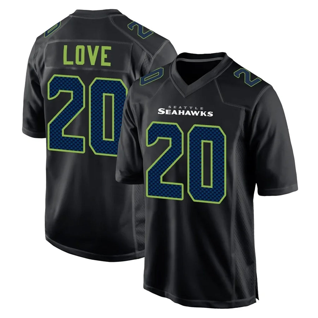 Tuec S.Seahawks #20 Julian Love Player Black Limited Fashion Home Game Stitched Jerseys