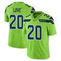 Tuec S.Seahawks #20 Julian Love Player Green Limited Color Rush Home Game Stitched Jerseys