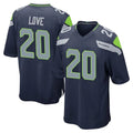 Tuec S.Seahawks #20 Julian Love Player Navy Home Game Stitched Jerseys