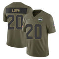 Tuec S.Seahawks #20 Julian Love Player Olive 2025 Salute To Service Limited Home Game Stitched Jerseys