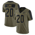 Tuec S.Seahawks #20 Julian Love Player Olive Salute To Service Limited Game Stitched Jerseys