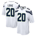Tuec S.Seahawks #20 Julian Love Player White Home Game Stitched Jerseys