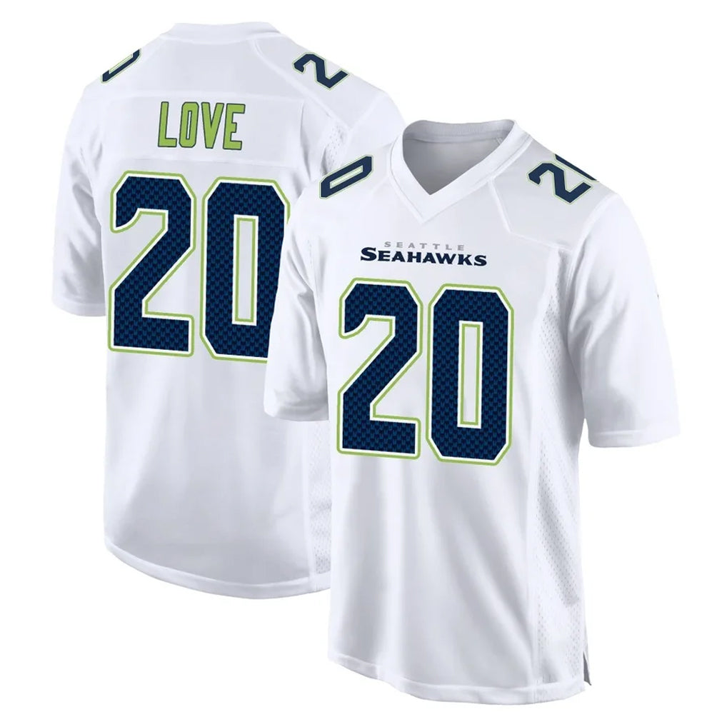 Tuec S.Seahawks #20 Julian Love Player White Tundra Fashion Home Game Stitched Jerseys