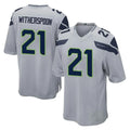 Tuec S.Seahawks #21 Devon Witherspoon Player Gray Home Game Stitched Jerseys