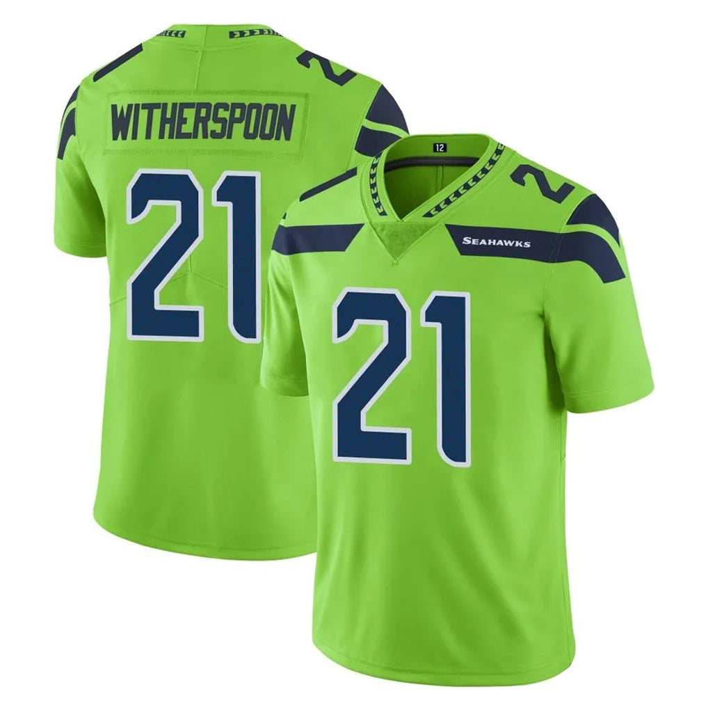 Tuec S.Seahawks #21 Devon Witherspoon Player Green Limited Color Rush Home Game Stitched Jerseys