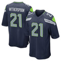 Tuec S.Seahawks #21 Devon Witherspoon Player Navy Home Game Stitched Jerseys