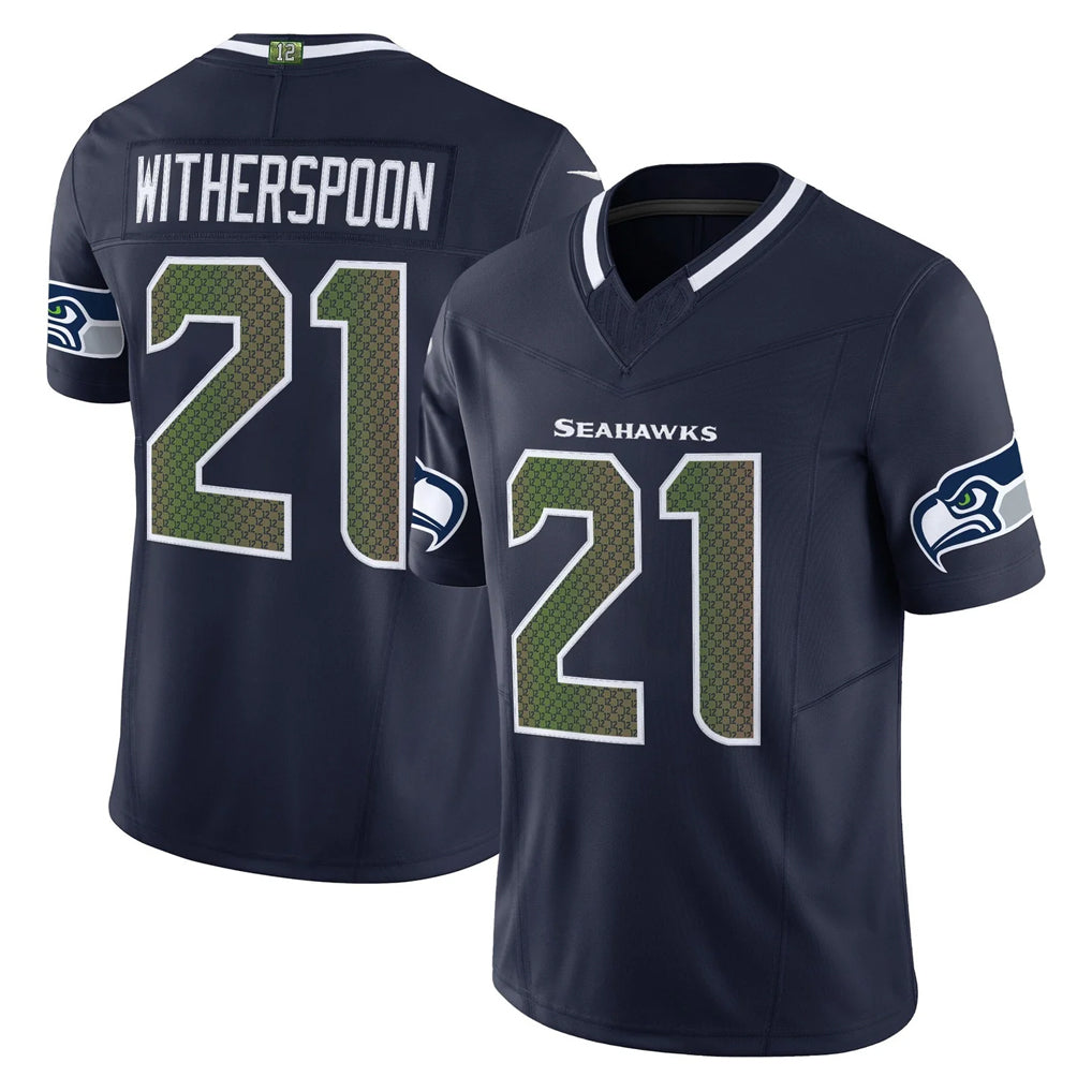 Tuec S.Seahawks #21 Devon Witherspoon Player Navy Rivalries Vapor Limited Home Game Stitched Jerseys