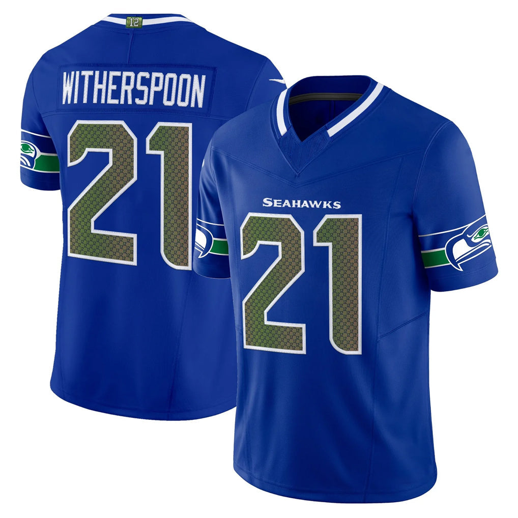 Tuec S.Seahawks #21 Devon Witherspoon Player Royal Rivalries Vapor Limited Home Game Stitched Jerseys