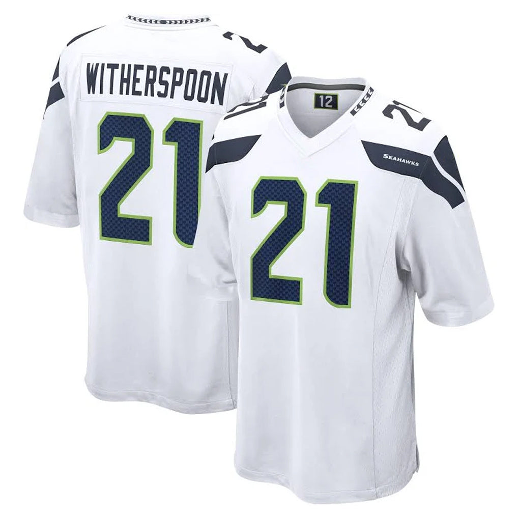 Tuec S.Seahawks #21 Devon Witherspoon Player White Home Game Stitched Jerseys