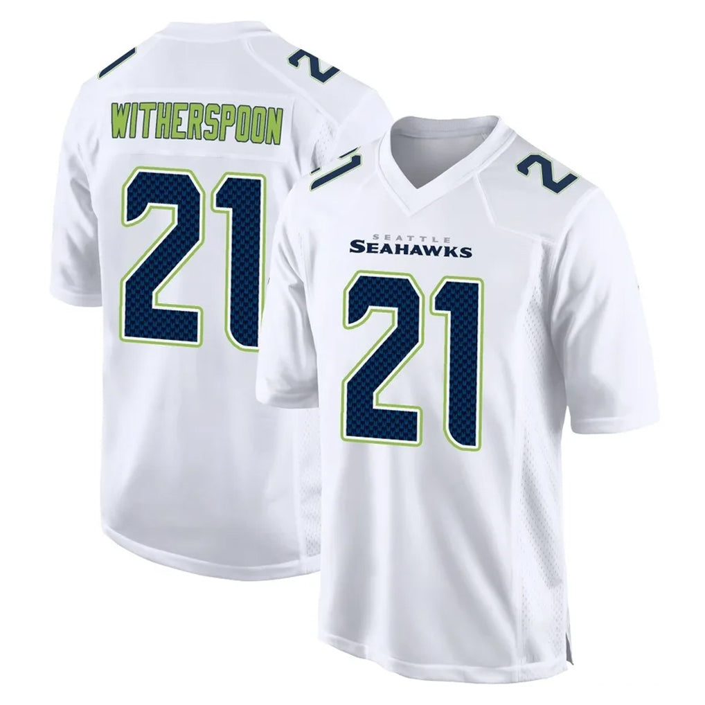 Tuec S.Seahawks #21 Devon Witherspoon Player White Tundra Fashion Home Game Stitched Jerseys