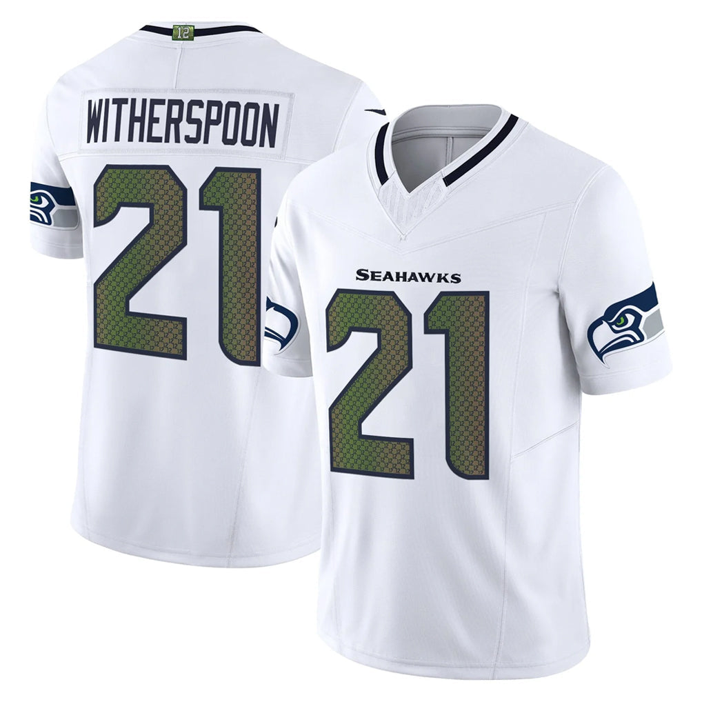 Tuec S.Seahawks #21 Devon Witherspoon Whitel Rivalries Vapor Limited Home Game Stitched Jerseys