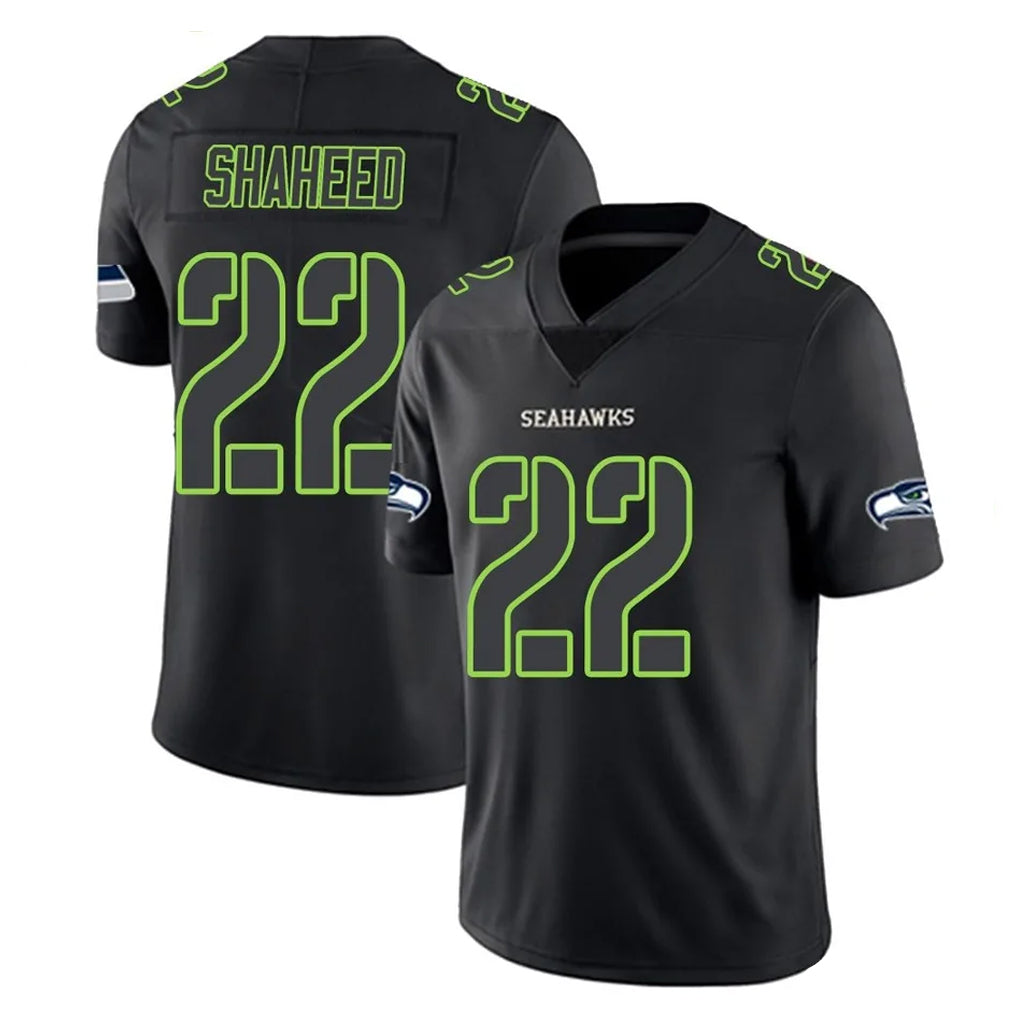 Tuec S.Seahawks #22 Rashid Shaheed Player Black Impact Limited Home Game Stitched Jerseys