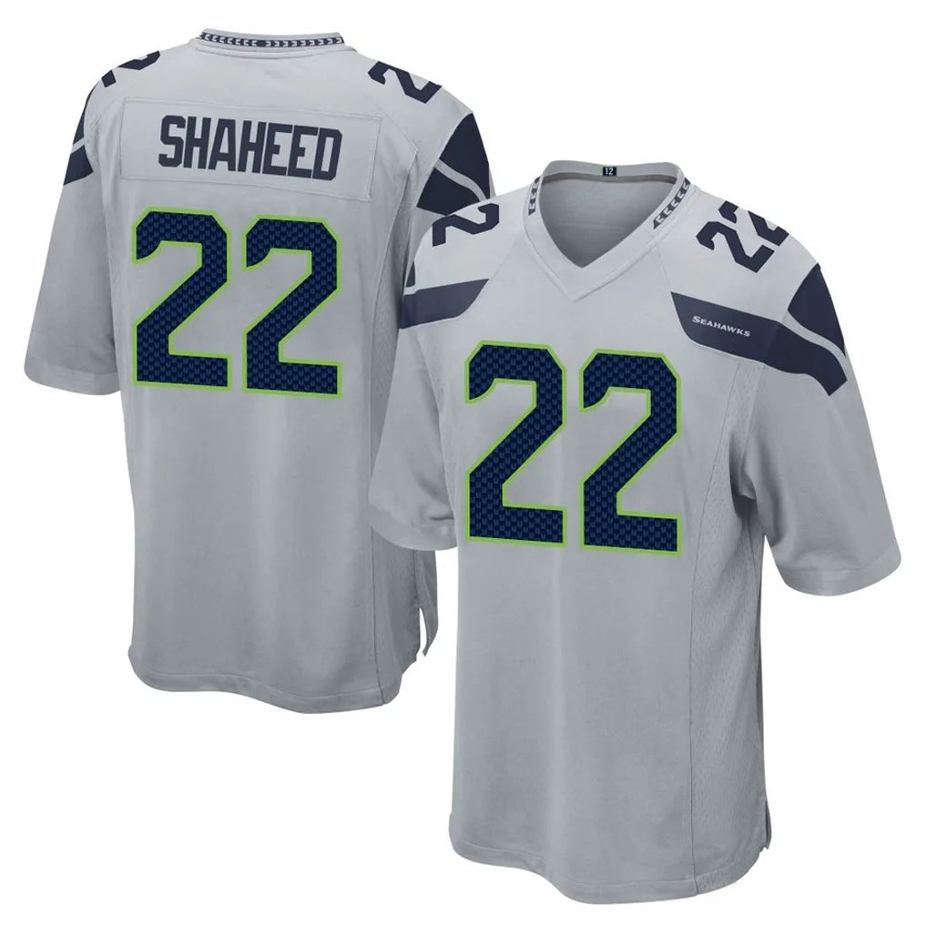 Tuec S.Seahawks #22 Rashid Shaheed Player Gray Home Game Stitched Jerseys
