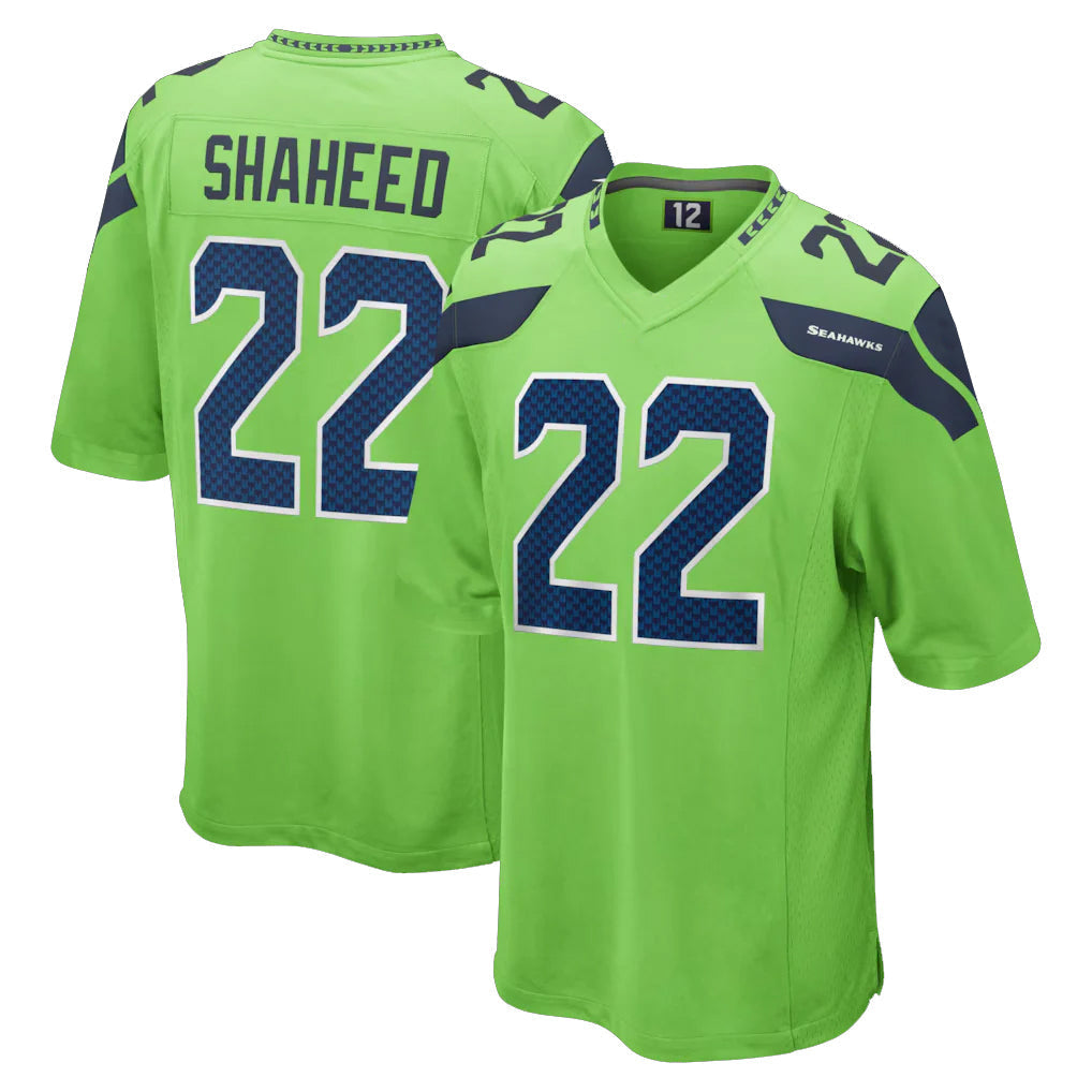 Tuec S.Seahawks #22 Rashid Shaheed Player Green Home Game Stitched Jerseys