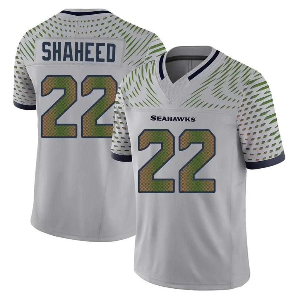 Tuec S.Seahawks #22 Rashid Shaheed Player Grey Limited 2025 Rivalries Collection Home Game Stitched Jerseys
