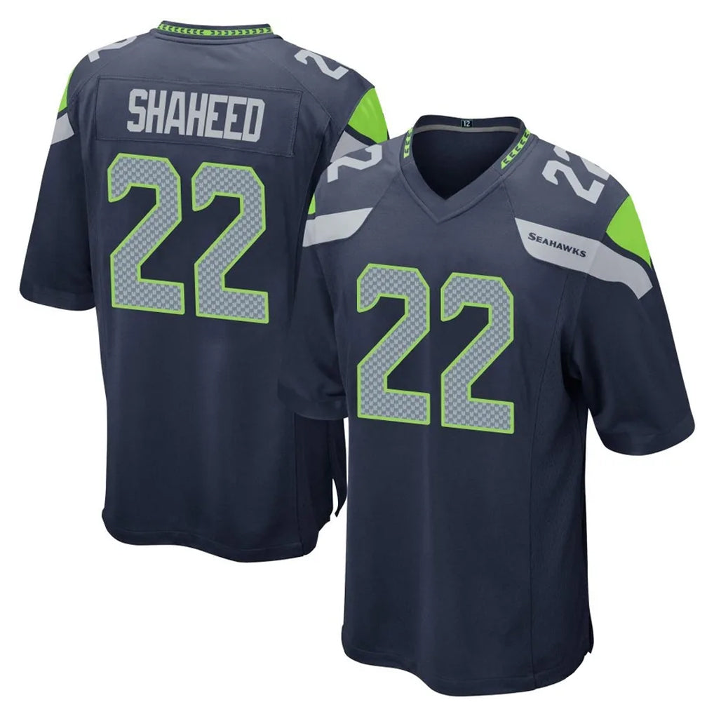 Tuec S.Seahawks #22 Rashid Shaheed Player Navy Home Game Stitched Jerseys