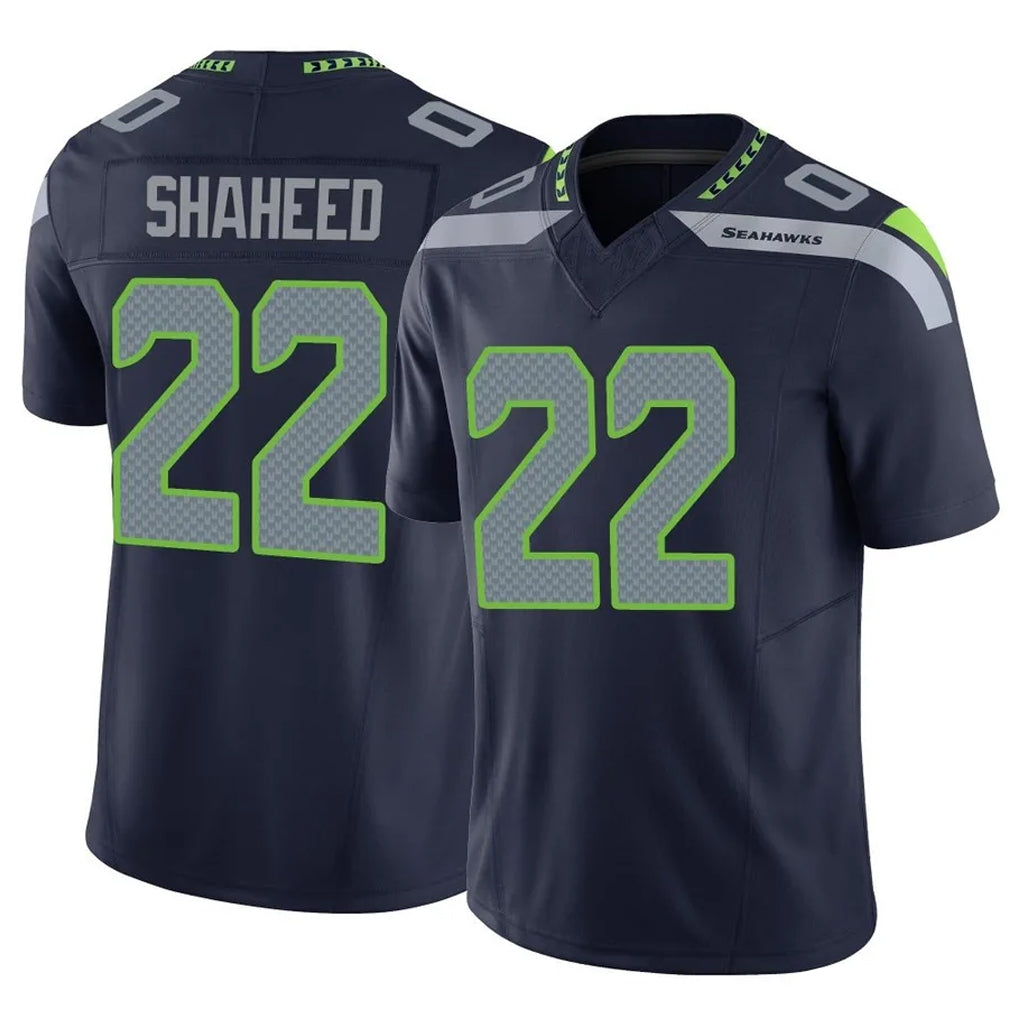 Tuec S.Seahawks #22 Rashid Shaheed Player Navy Limited Vapor F.U.S.E. Home Game Stitched Jerseys