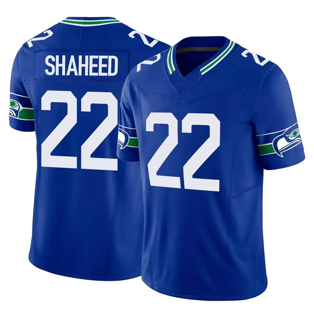 Tuec S.Seahawks #22 Rashid Shaheed Player Royal Limited Throwback Vapor F.U.S.E. Home Game Stitched Jerseys