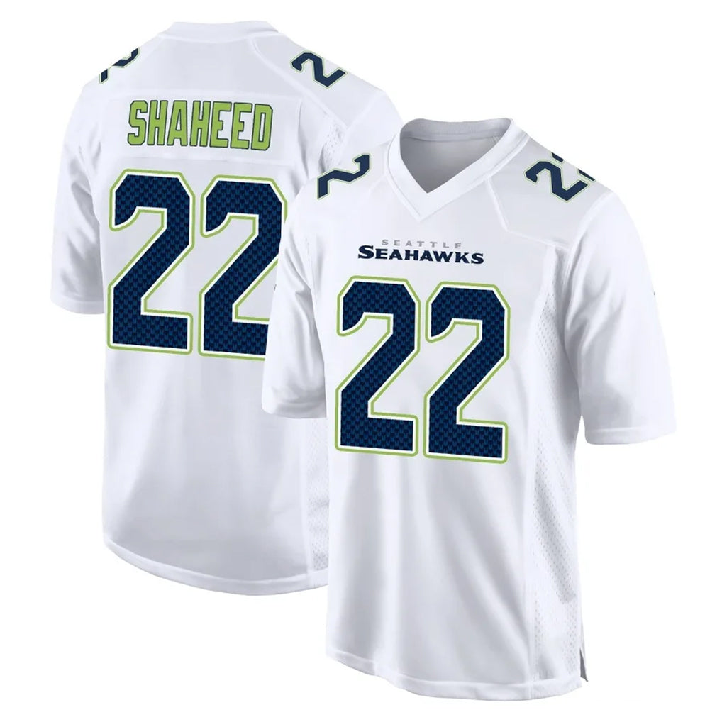 Tuec S.Seahawks #22 Rashid Shaheed Player White Tundra Fashion Home Game Stitched Jerseys
