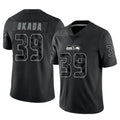 Tuec S.Seahawks #39 Ty Okada Player Black Limited Reflective Home Game Stitched Jerseys