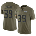 Tuec S.Seahawks #39 Ty Okada Player Olive Limited Salute To Service Home Game Stitched Jerseys