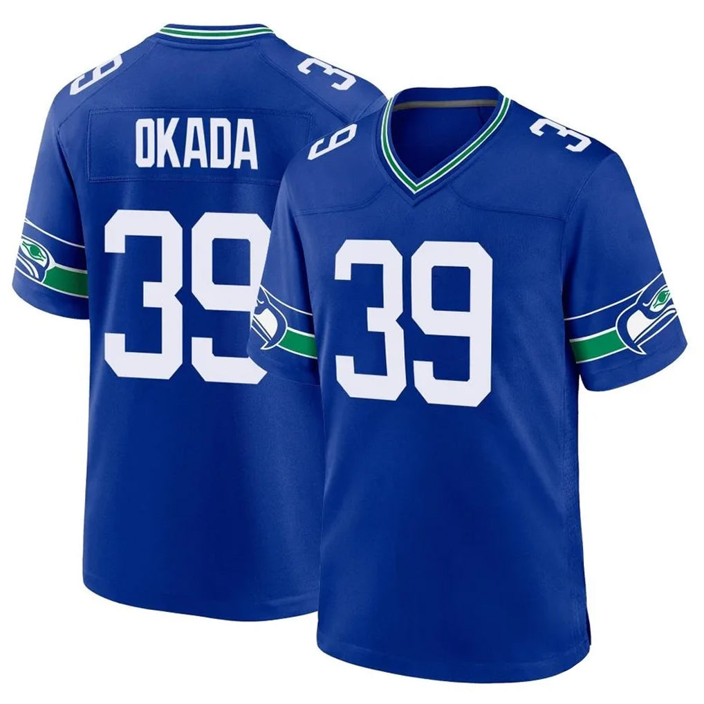 Tuec S.Seahawks #39 Ty Okada Player Royal Throwback Home Game Stitched Jerseys