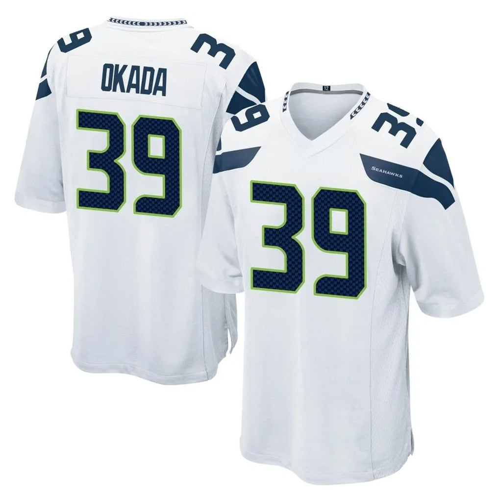 Tuec S.Seahawks #39 Ty Okada Player White Home Game Stitched Jerseys