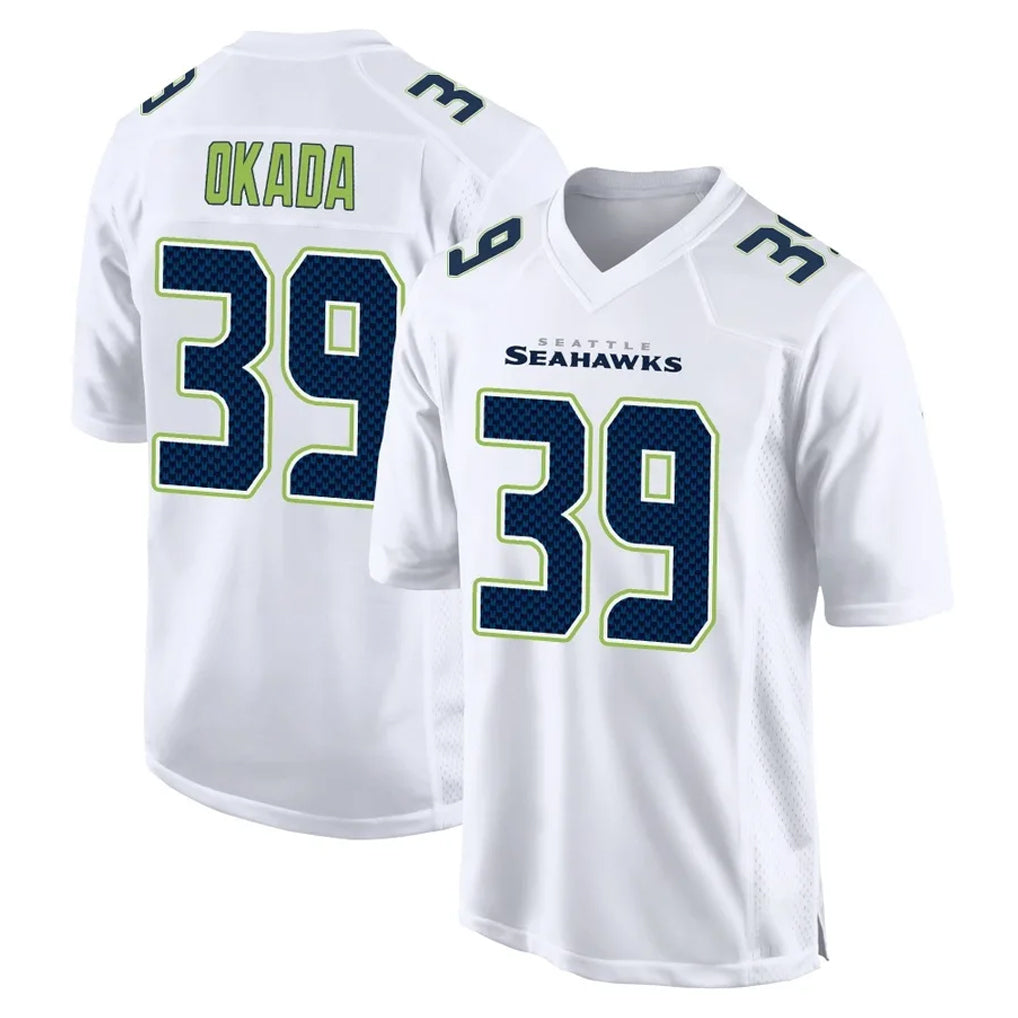 Tuec S.Seahawks #39 Ty Okada Player White Tundra Fashion Home Game Stitched Jerseys