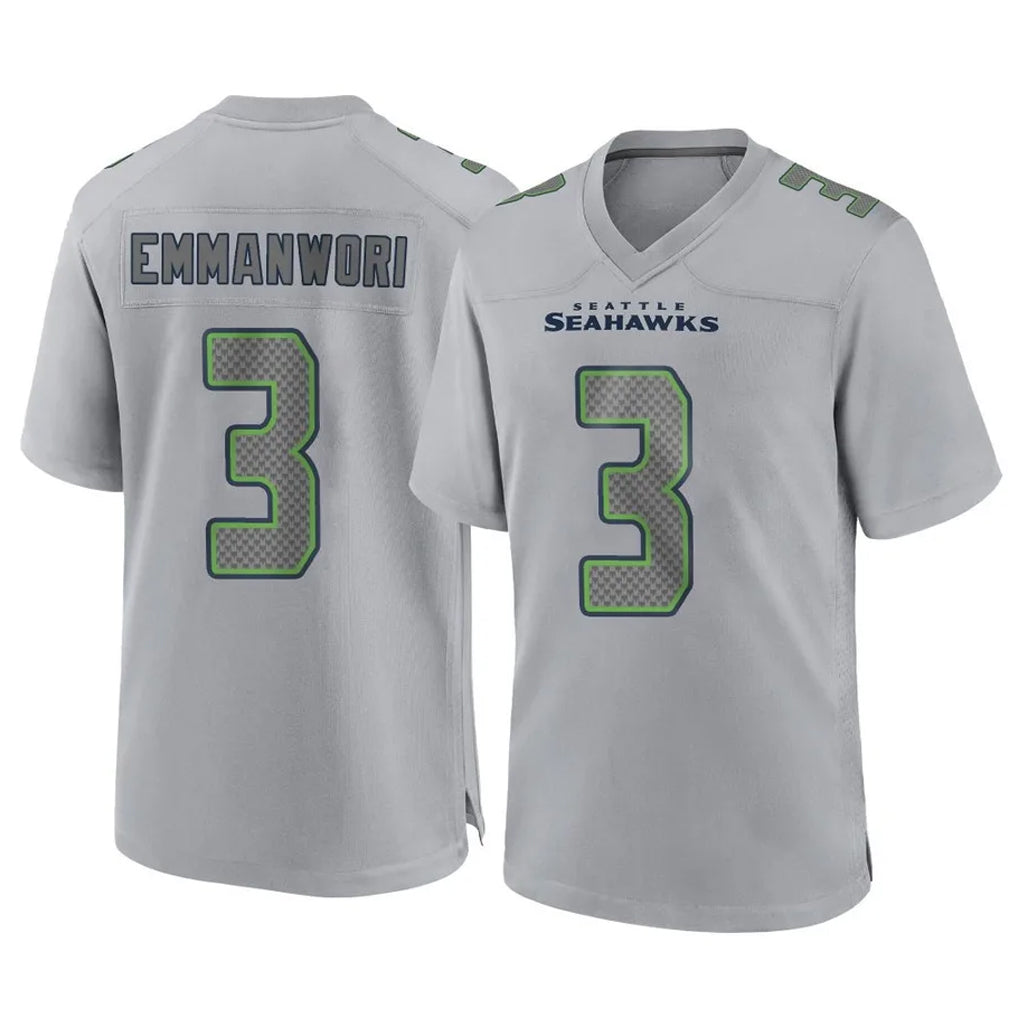 Tuec S.Seahawks #3 Nick Emmanwori Player Gray Atmosphere Fashion Home Game Stitched Jerseys
