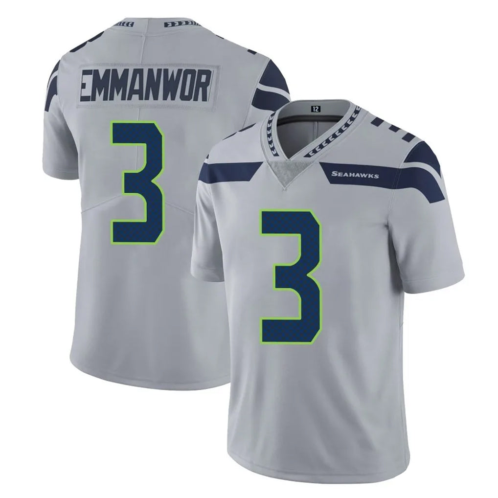 Tuec S.Seahawks #3 Nick Emmanwori Player Gray Limited Vapor Untouchable Home Game Stitched Jerseys