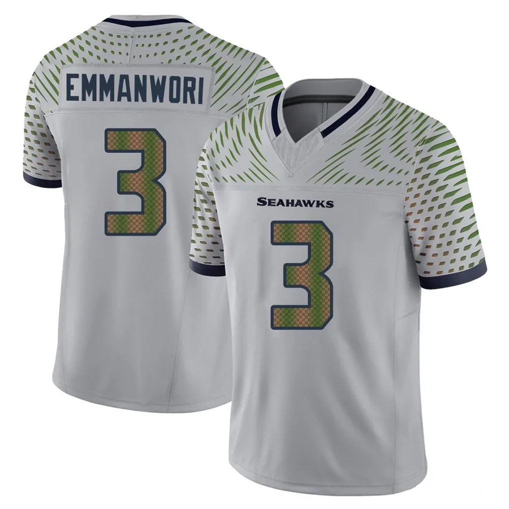 Tuec S.Seahawks #3 Nick Emmanwori Player Grey Limited 2025 Rivalries Collection Home Game Stitched Jerseys