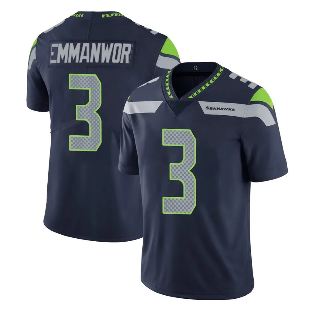Tuec S.Seahawks #3 Nick Emmanwori Player Navy Limited Vapor Untouchable Home Game Stitched Jerseys