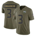 Tuec S.Seahawks #3 Nick Emmanwori Player Olive 2025 Salute To Service Limited Home Game Stitched Jerseys