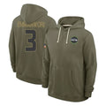 Tuec S.Seahawks #3 Nick Emmanwori Player Olive Salute to Service Pullover Hoodies Limited Stitched Jerseys